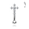 16g Petite Cross Reverse Belly Ring
