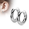 3mm Surgical Steel Hinged Round Hoop Earrings (PAIR)