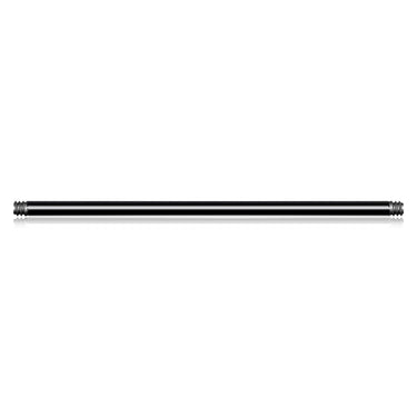Black Plated Surgical Steel External Thread Barbell Posts