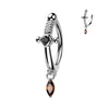 Dagger With Marquise Cubic Zirconia Dangle Belly Huggy