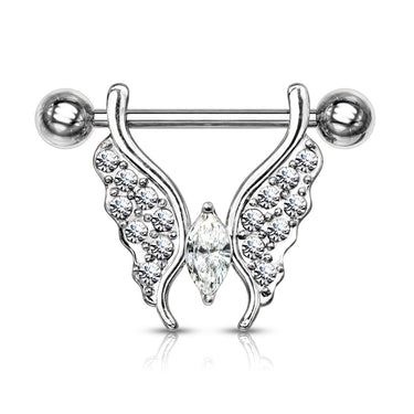 Crystal Marquise Butterfly Nipple Shield