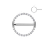 LustraSwing Cubic Zirconia Implant Grade Titanium Nipple Hoop