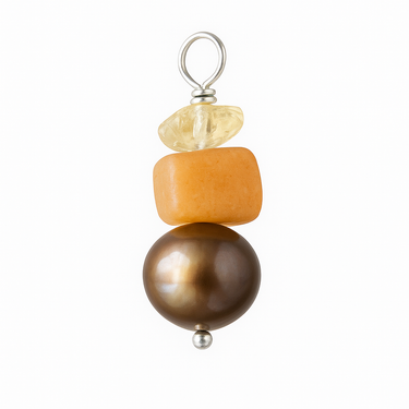 Saltwater Silver and TummyToys® Collaboration, Quartz, Fire Stone, & Peacock Pearl Swinger