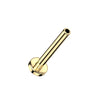 Gold Plated Titanium Threadless Flatback Labret Stud – 2.5mm Base