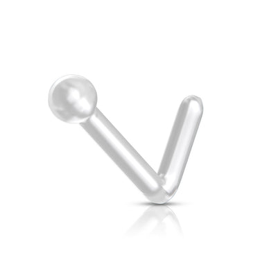 Flexible Clear L Bend Nose Ring Retainer