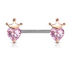 Royal Upgrade Heart Nipple Ring with Rose Gold Plating