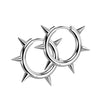 Spike Hinged Hoop Earring (PAIR) in 316L Steel