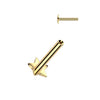 Yellow Gold Plated Titanium Threadless Push‑In Convex Star Base Labret Pin