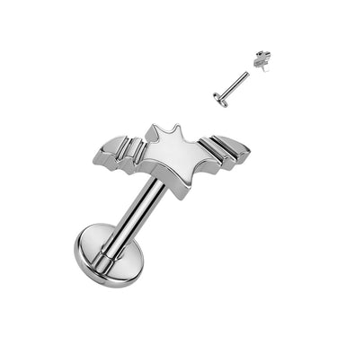 Titanium Internally Threaded Labret With Bat Top