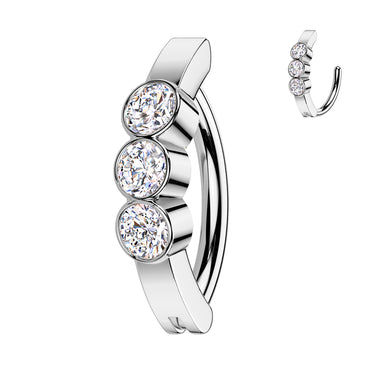 Surgical Steel Crystal Trinity Huggy