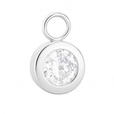 TummyToys® Bezel Set CZ Circle Swinger Charm