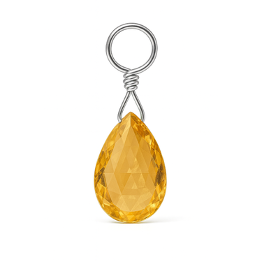 TummyToys® Citrine Belly Ring Swinger Charm