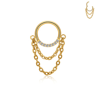 Gold Titanium Chain Reaction Body Jewellery by HoleyStack™