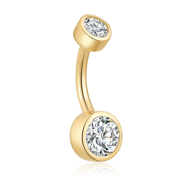 The Disciple Belly Ring in 14K Yellow Gold by Haute Puncture™
