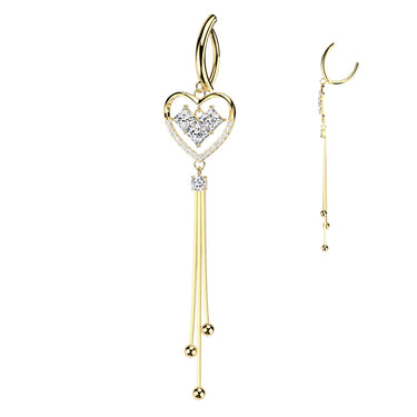 Lover's Cascade Huggy with Gold Plating