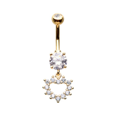 Lovers Crush Belly Dangle with Gold Plating