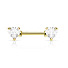 Classic Duo Heart Nipple Rings with Gold Plating