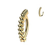 Gold Plated Twisted Rope Snap Lock Huggy