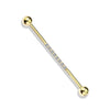 The Jewel Track Industrial Barbell with Gold Plating