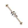 Plantlife Industrial Barbell with Rose Gold Plating