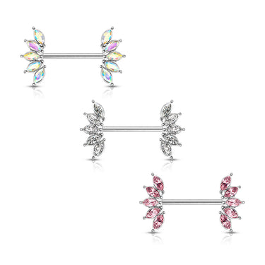 Krystallia Jewelled Nipple Barbell