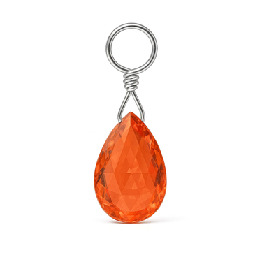 TummyToys® Deep Orange Belly Piercing Ring Swinger Charm