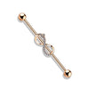Infinity Industrial Barbell Body Jewellery with Rose Gold Plating