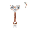 16g Petite Heart Reverse Body Jewellery with Rose Gold Plating
