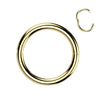 Seamless Hinged Clicker Piercing with Gold Plating