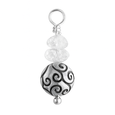 Saltwater Silver and TummyToys® Collaboration Engraved Quartz Swinger