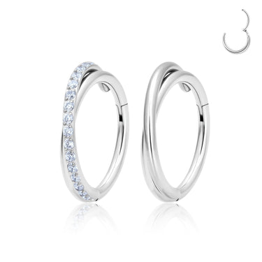 Titanium Orbit Pavé Earring by HoleyStack™