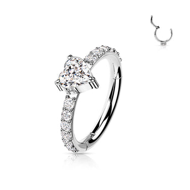 Forbidden Love Titanium Hinged Clicker Earring