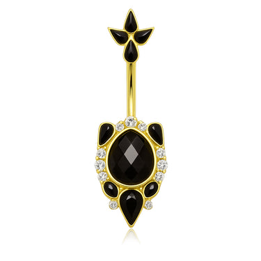 Victorian Split Navel Ring with Gold Plating