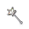 Star Nose Stud in 14K White Gold