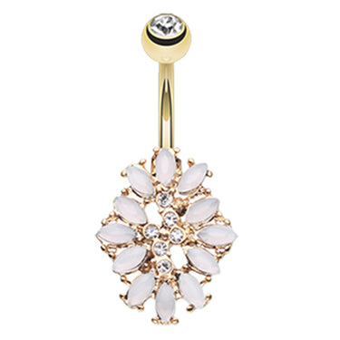 The Goddess Durga Belly Ring - Fixed (non-dangle) Belly Bar. Navel Rings Australia.