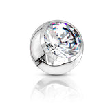 14K Gold Externally Threaded Belly Ring Replacement Balls - With Gems - Replacement Ball. Navel Rings Australia.