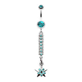 Wish Upon a Star Belly Ring - Dangling Belly Ring. Navel Rings Australia.