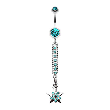 Wish Upon a Star Belly Ring - Dangling Belly Ring. Navel Rings Australia.