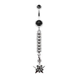 Wish Upon a Star Belly Ring - Dangling Belly Ring. Navel Rings Australia.