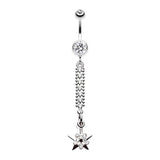 Wish Upon a Star Belly Ring - Dangling Belly Ring. Navel Rings Australia.