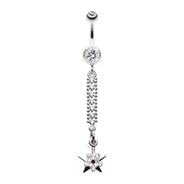Wish Upon a Star Belly Ring - Dangling Belly Ring. Navel Rings Australia.