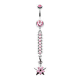 Wish Upon a Star Belly Ring - Dangling Belly Ring. Navel Rings Australia.