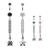 Wish Upon a Star Belly Ring - Dangling Belly Ring. Navel Rings Australia.