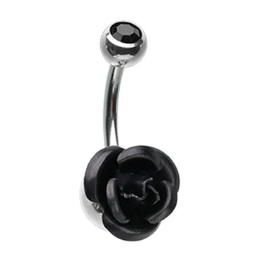 3D Metallic Rosé Belly Bars - Basic Curved Barbell. Navel Rings Australia.