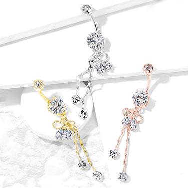 Ciảra Bow-Tie Belly Ring - Dangling Belly Ring. Navel Rings Australia.