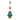 Boho Turquoise Hamsa Navel Ring with Gold Plating - Dangling Belly Ring. Navel Rings Australia.