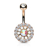 Juliet's Triple Tiered Belly Button Bar with Rose Gold Plating