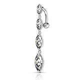 Xiomara Reverse Belly Bar - Reverse Top Down Belly Ring. Navel Rings Australia.