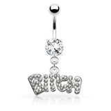 Glam Bitch Belly Piercing - Dangling Belly Ring. Navel Rings Australia.