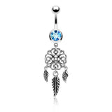 Vayas Dreamer Belly Ring - Dangling Belly Ring. Navel Rings Australia.